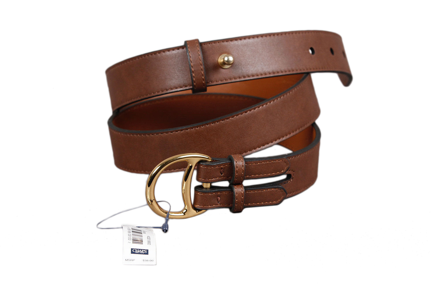 Chaps Women's Faux Leather Front Prong Buckle Belt eBay