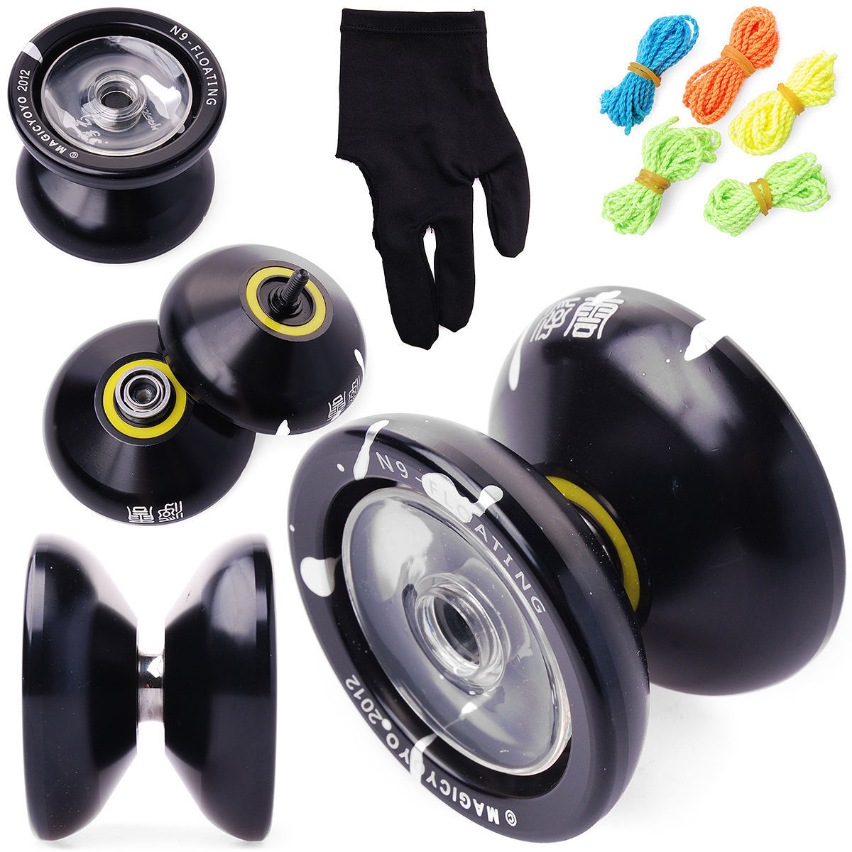 Perfessional Magic YOYO Aluminum Metal YoYo Ball Bearing Reel+5xStrings+Glove eBay
