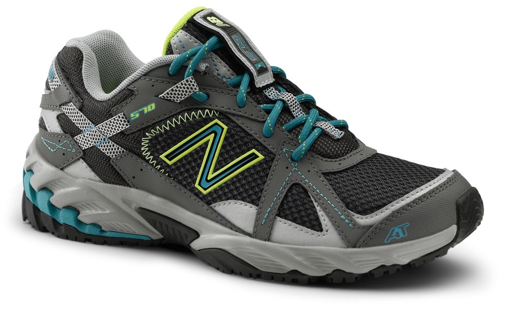 NEW!New Balance SureGrip Womens 570 Grey/Teal/Yellow Trail Slip