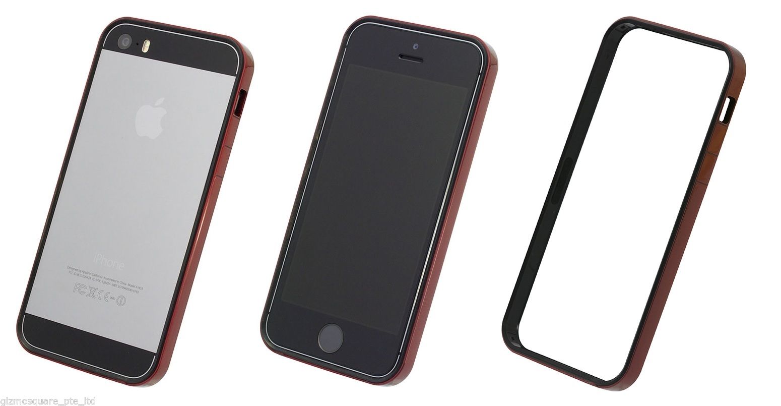 Power Support Slim Frame Flat Bumper + 2 Front & 1 Back Films For iPhone 5 5S GS - Picture 29 of 54