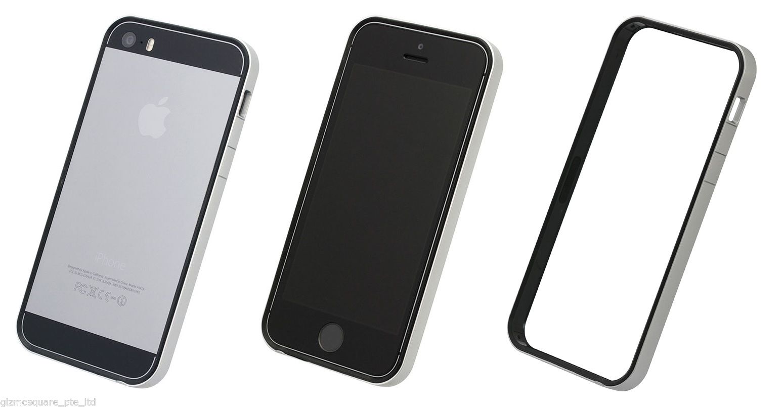 Power Support Slim Frame Flat Bumper + 2 Front & 1 Back Films For iPhone 5 5S GS - Picture 40 of 54