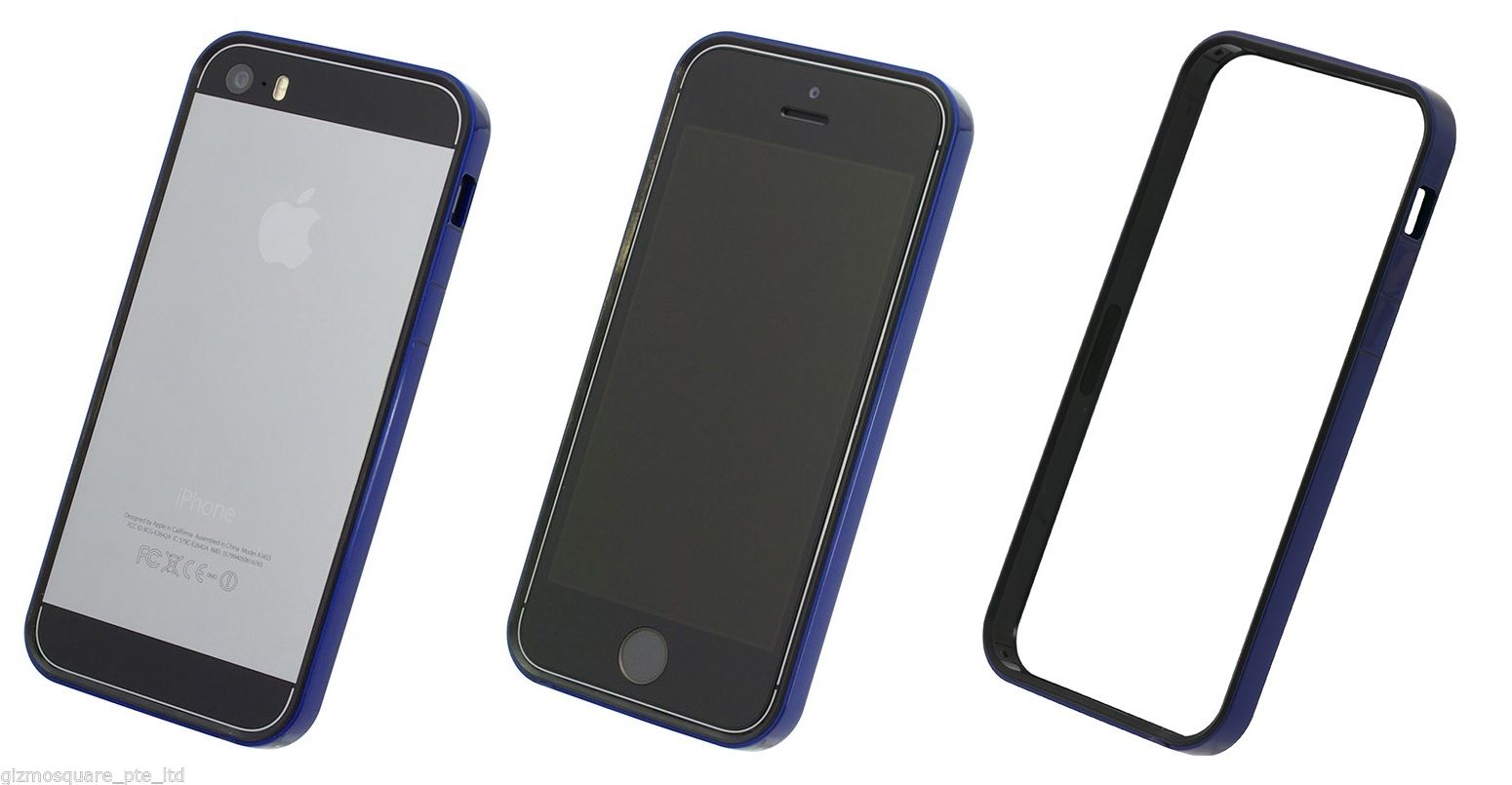 Power Support Slim Frame Flat Bumper + 2 Front & 1 Back Films For iPhone 5 5S GS - Picture 22 of 54