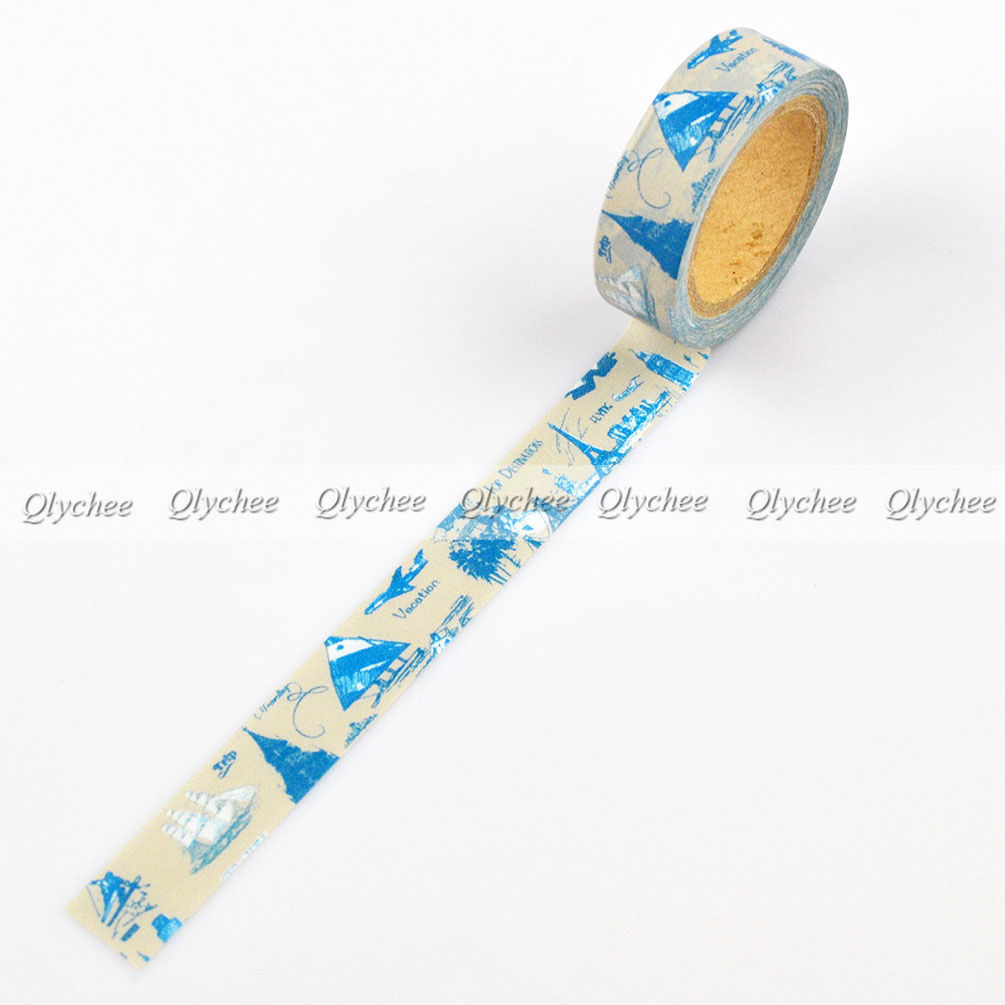 Japanese Extra Wide Deco Decorative Floral Washi Paper Tape Masking
