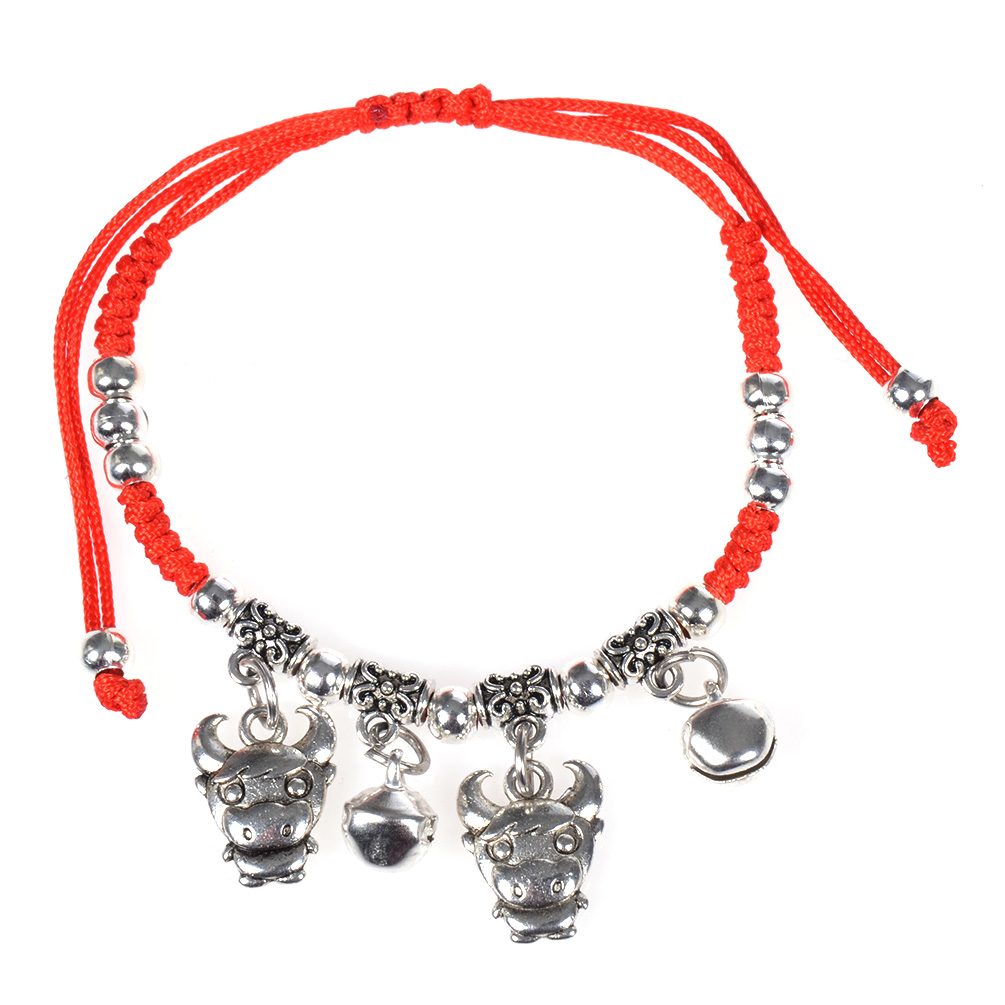 Lucky Chinese Zodiac Charms Bracelet Red String Feng Shui Unisex