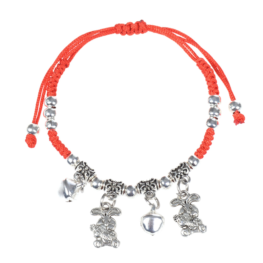 Lucky Chinese Zodiac Charms Bracelet Red String Feng Shui Unisex