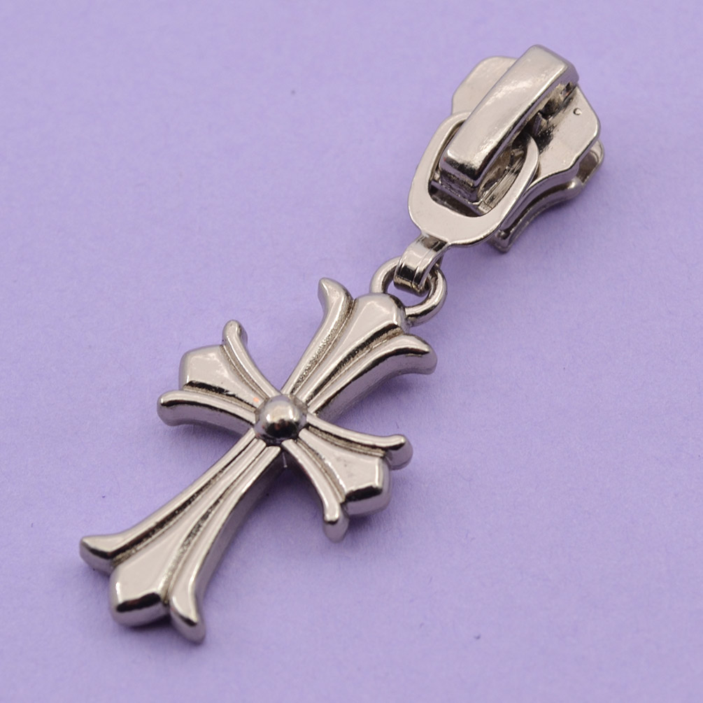 1 Pc Metal Heart Cross Skull Zipper Pull Tab Repair Replacement DIY