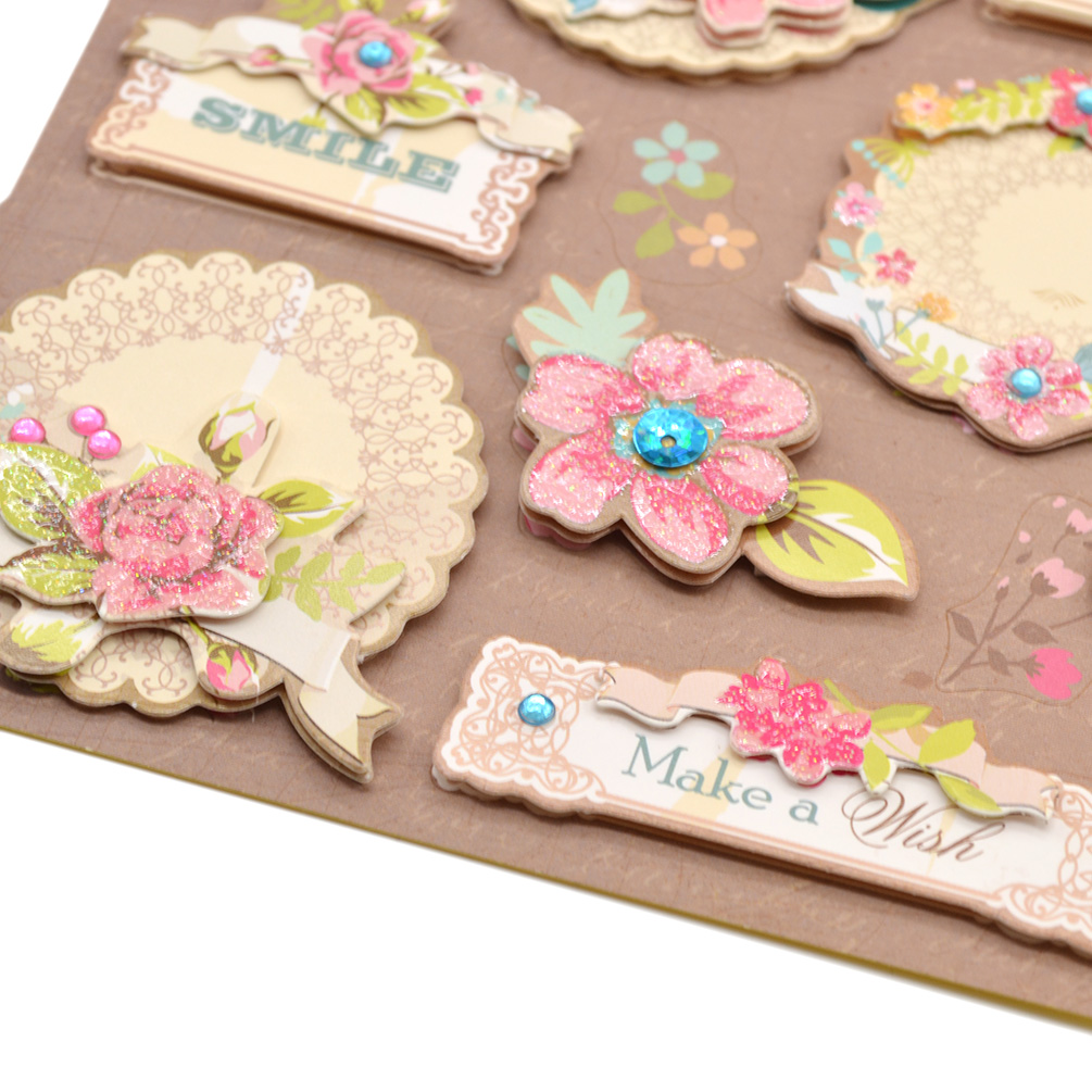 3D Adhesive Stickers DIY Scrapbooking Photo Album Diary Wedding