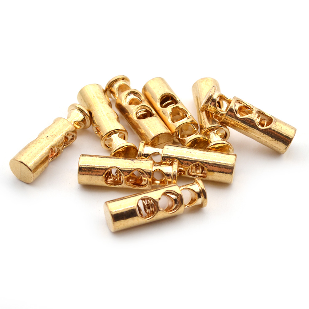 10 Pcs Metal Stopper Toggle Rope Clamp Cord Locks Clasp Buckle