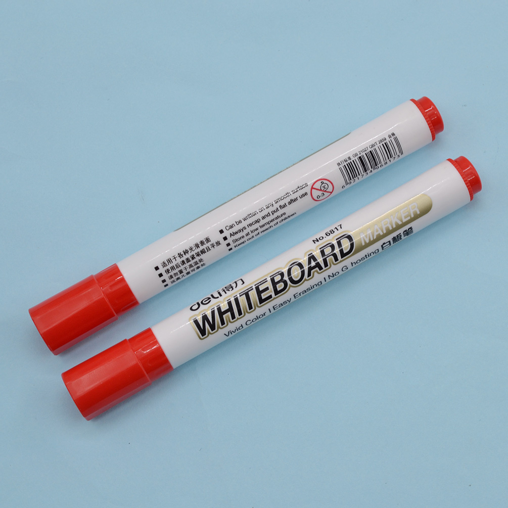 2 Pcs Whiteboard Pen Marker White Board Pen Black Blue Red Dry Erase
