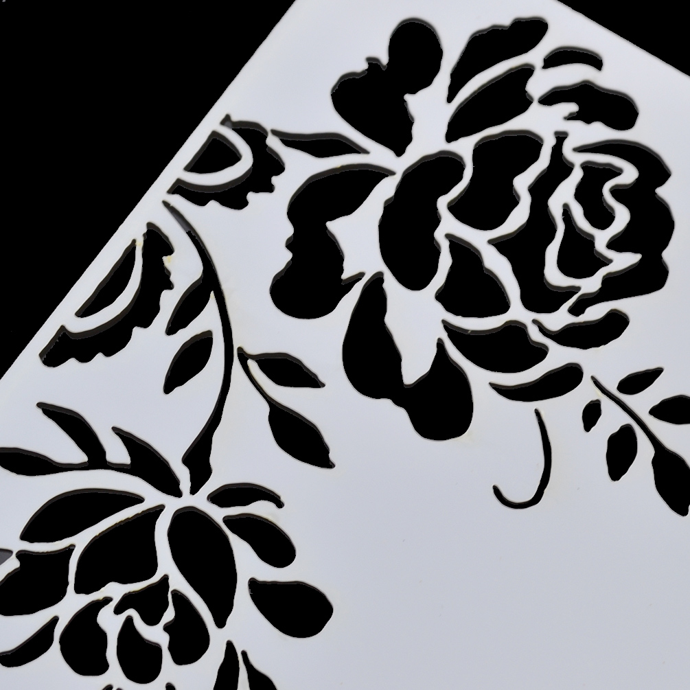 Flower Dragonfly Layering Stencil Template For DIY Embossing
