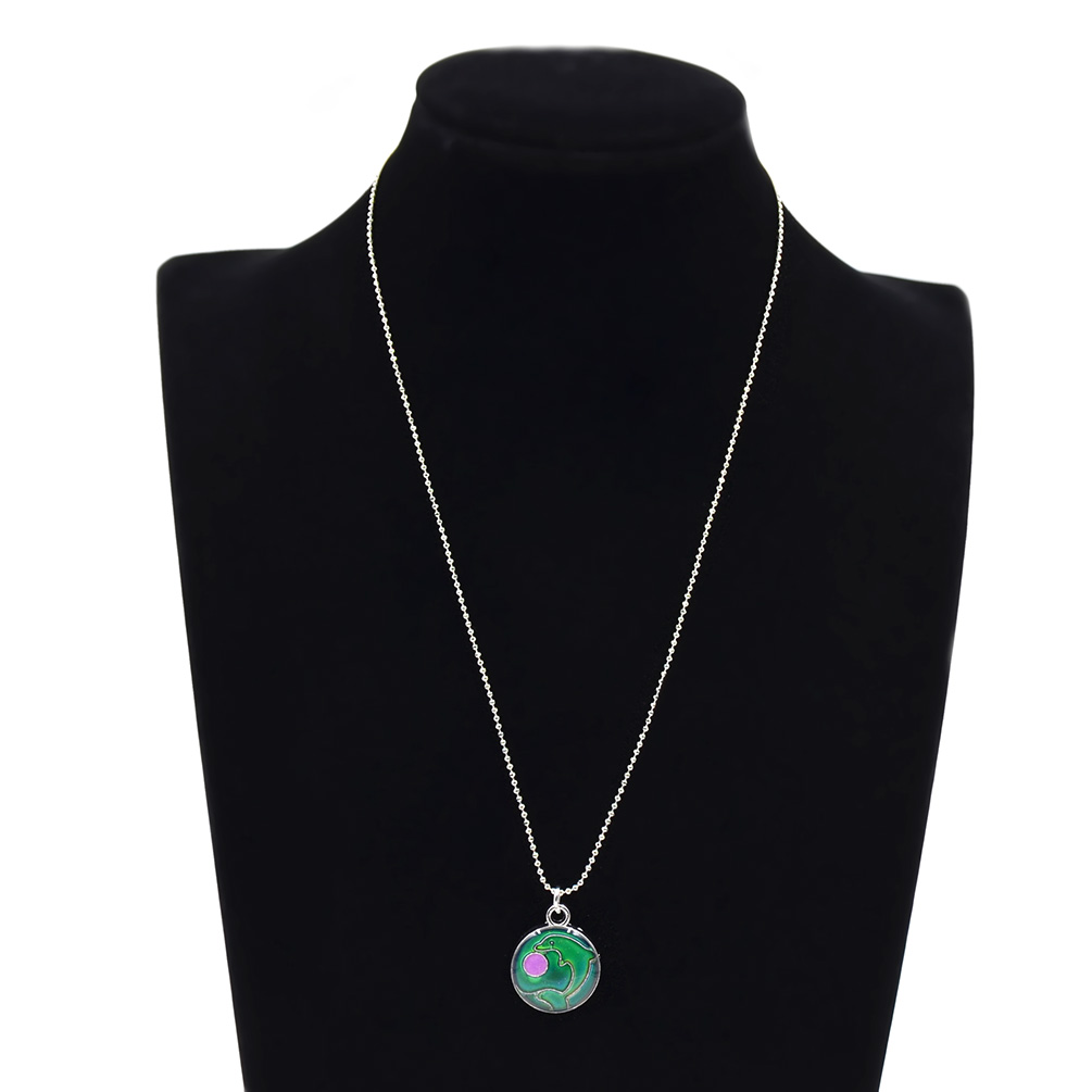 Women Men Mood Necklace Multi Color Changing Pendant Necklace Animals