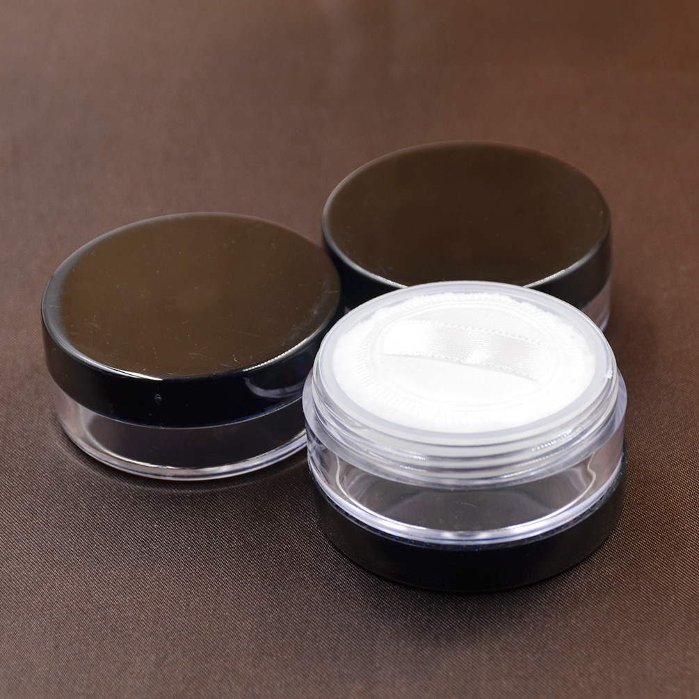 3 Pc 20ml Empry Cosmetic Sifter Loose Powder Jars Container Screw Lid
