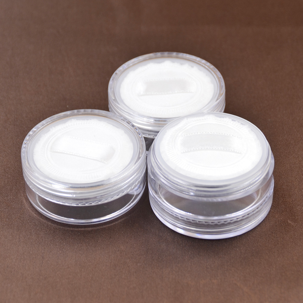 3 Pc 20ml Empry Cosmetic Sifter Loose Powder Jars Container Screw Lid
