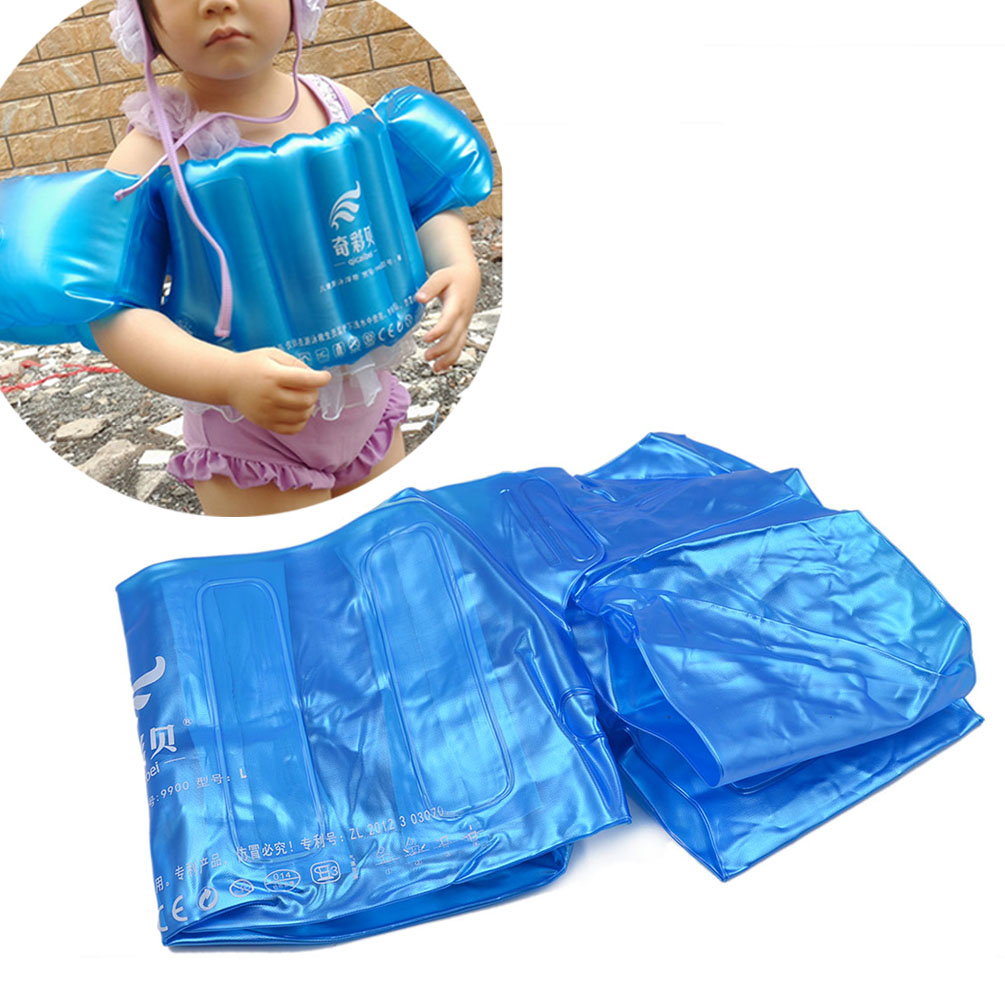 Blue Inflatable Swim Arm Band Back Float Armband for Children Swim