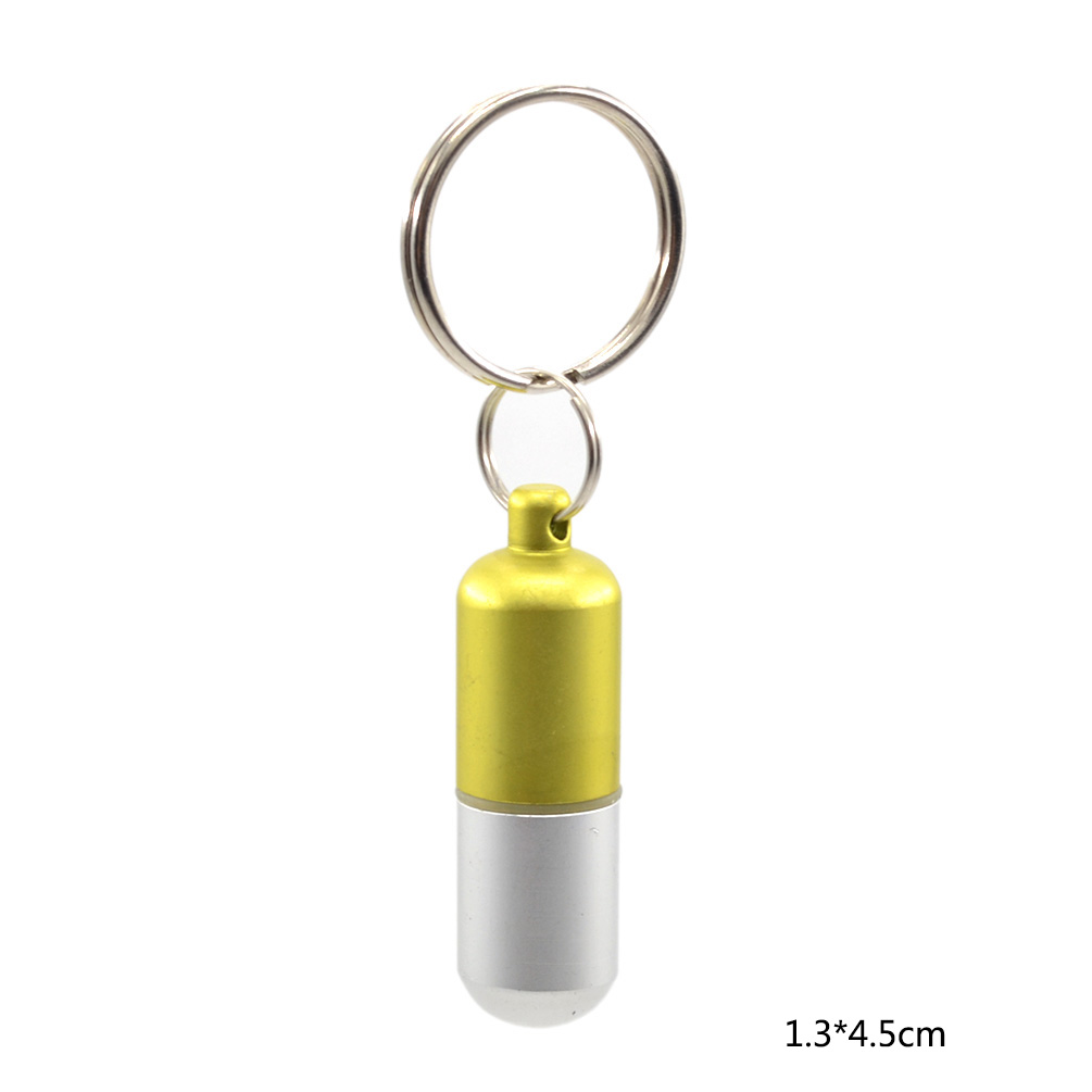 Aluminum Pill Medicine Case Capsule Bottle Holder Container With