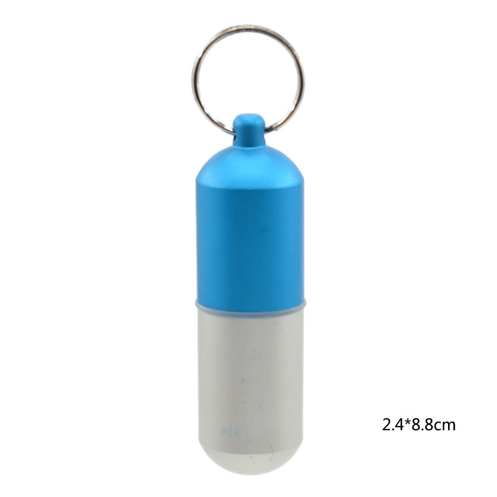 Aluminum Pill Medicine Case Capsule Bottle Holder Container With