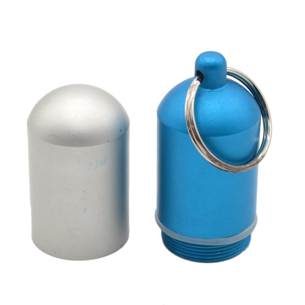 Aluminum Pill Medicine Case Capsule Bottle Holder Container With