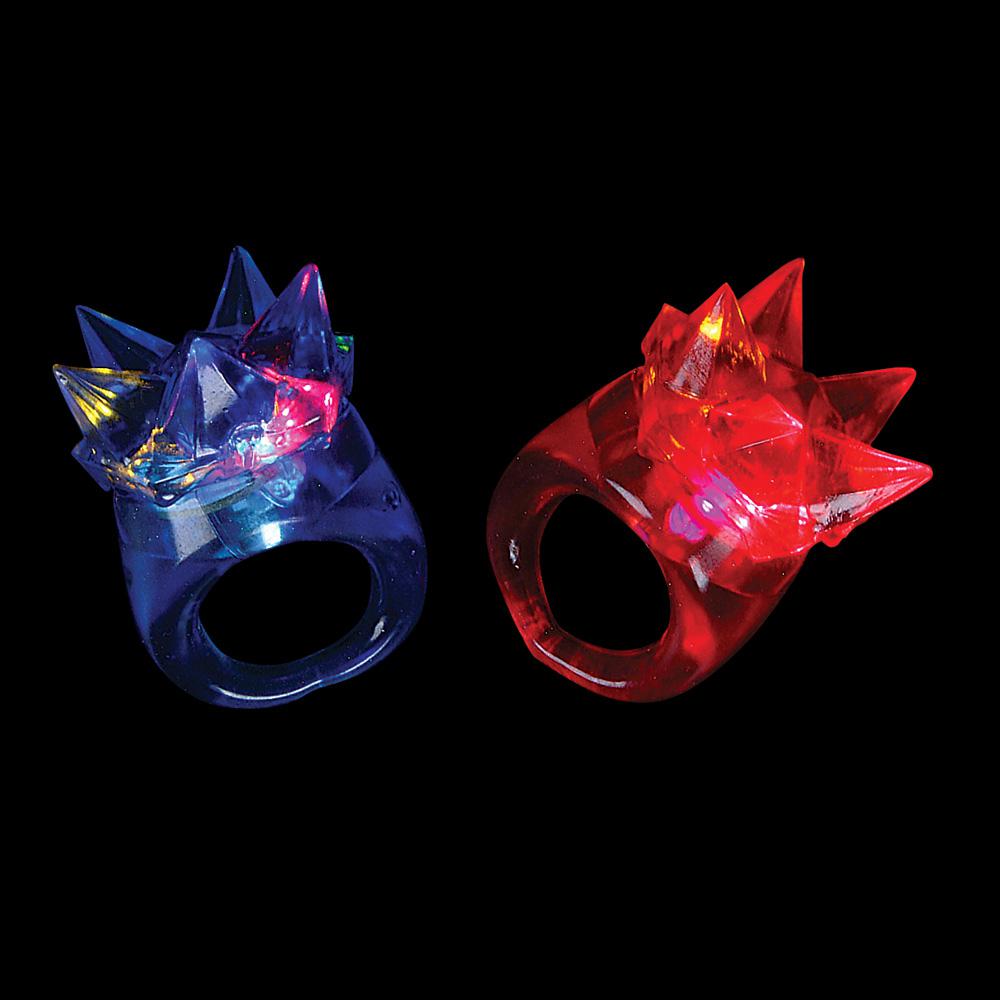 10 Blinky Bling Flashing Finger Light Rave Rings