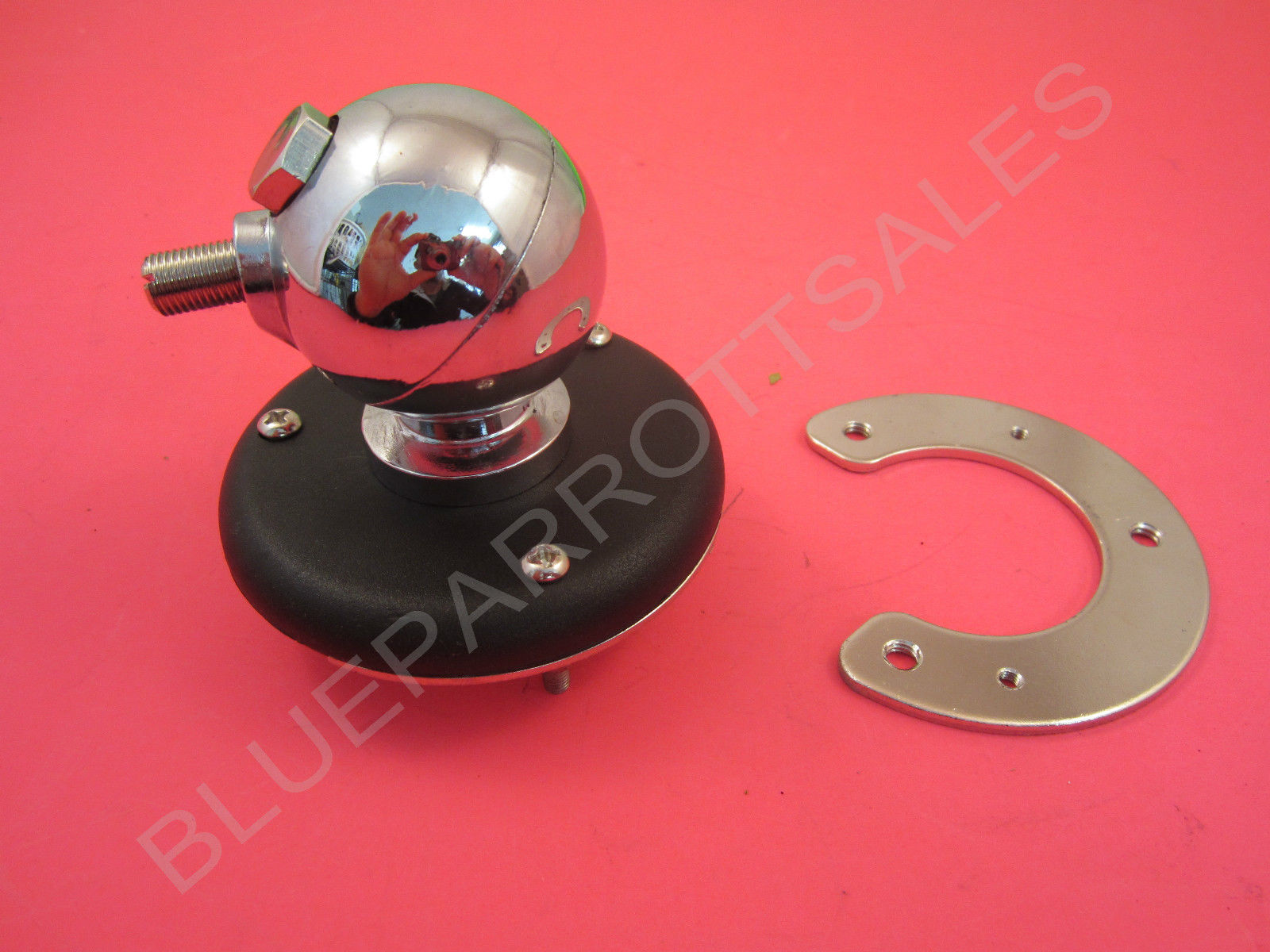 JBC9853P CB Antenna Ball Mount and 3.5" Mounting Plate w/ UHF