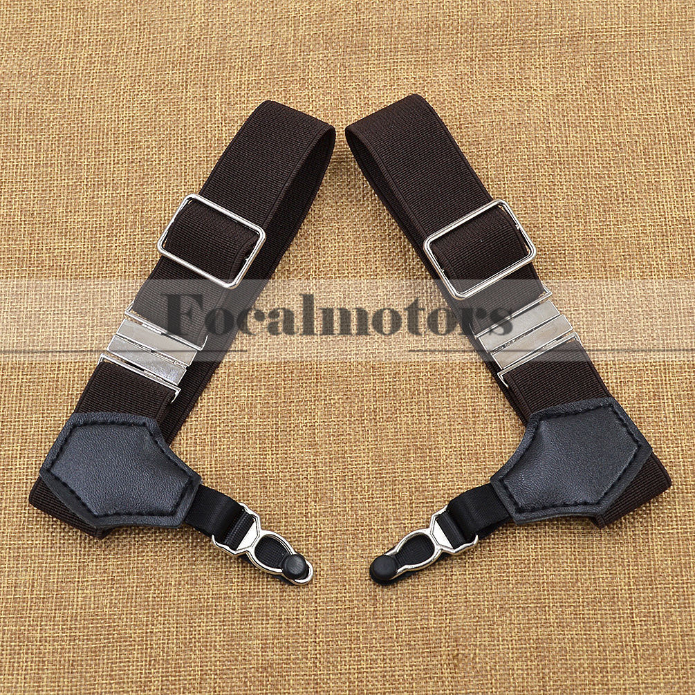 1 Pair Mens Sock Garters Sock Suspender Double Grip Garters Black