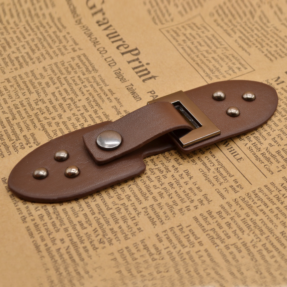 1PC Leather Toggle Buttons Coat Jacket Duffle Sewing Button Metal Black