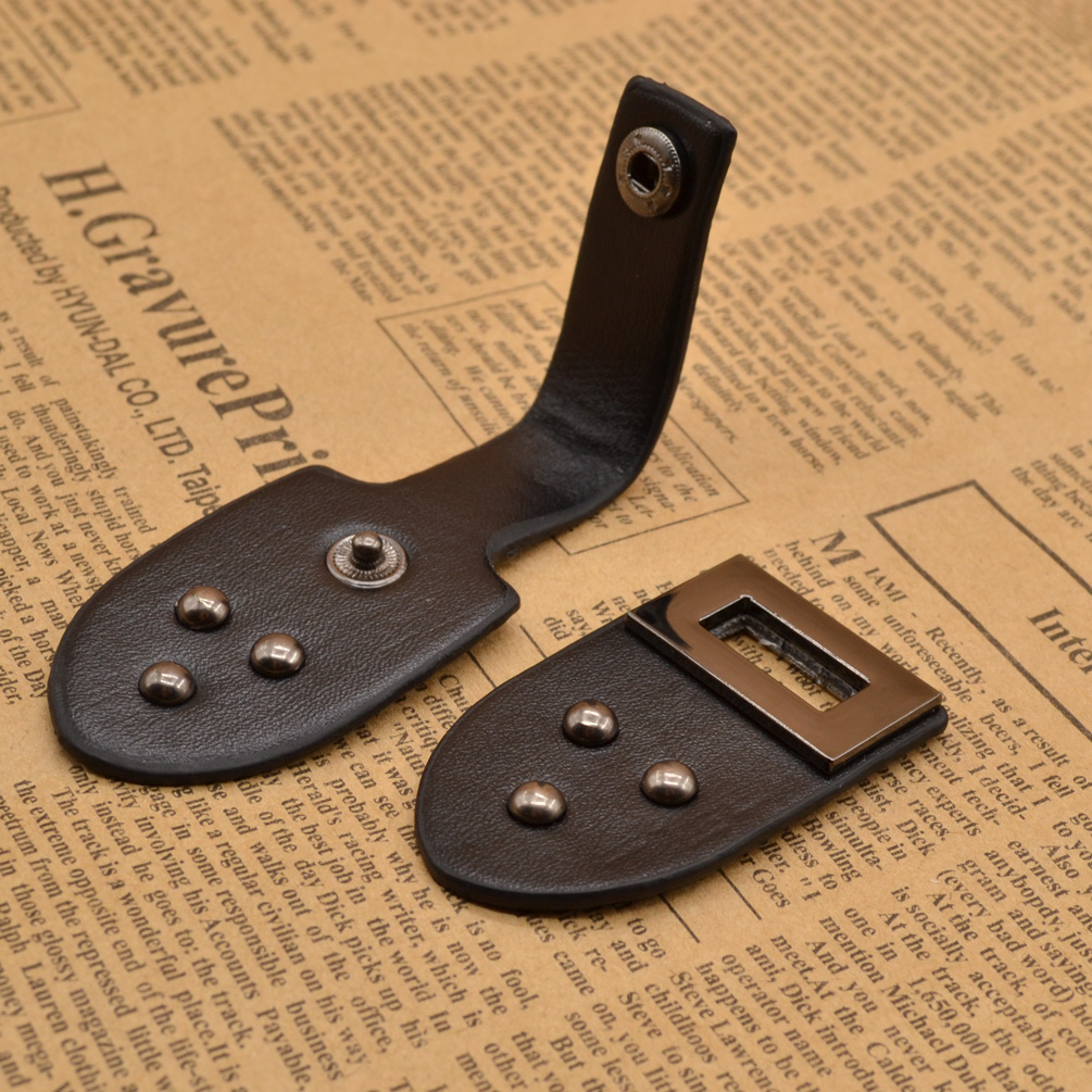 1PC Leather Toggle Buttons Coat Jacket Duffle Sewing Button Metal Black