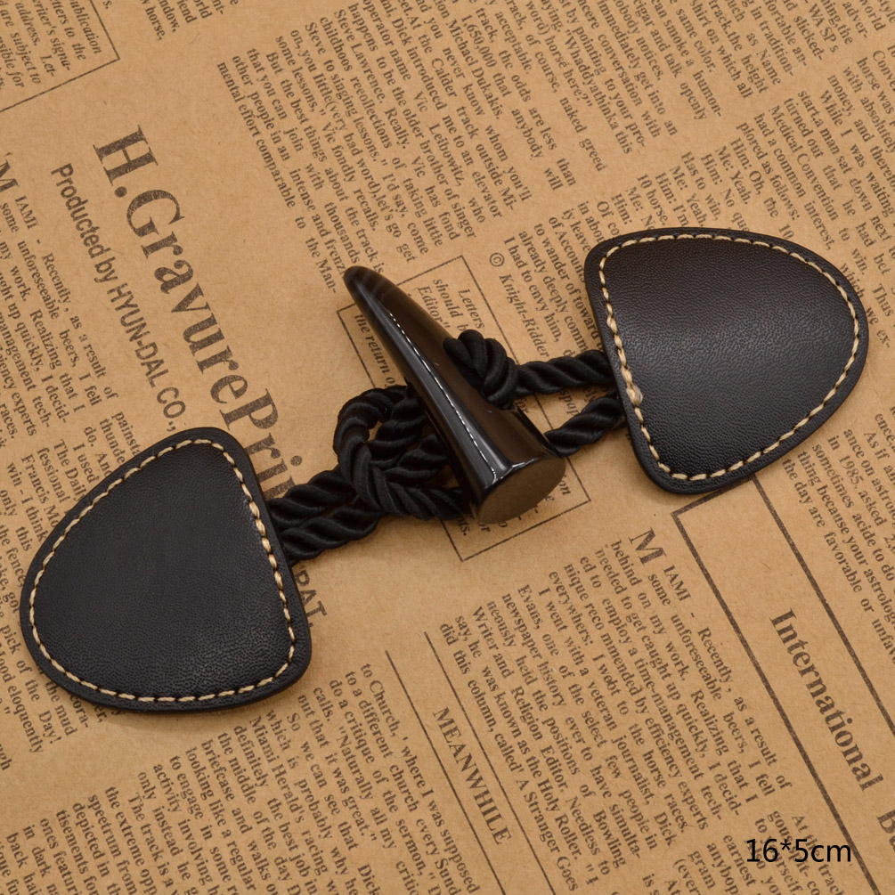 Ox Horn Leather Toggle Buttons Coat Jacket Duffle Sewing DIY Button 1PC