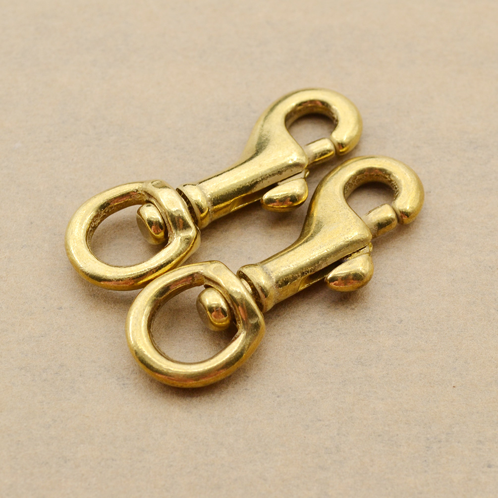 2pcs Swivel Clips Brass Lobster Clasps DIY Leathercraft Replacement