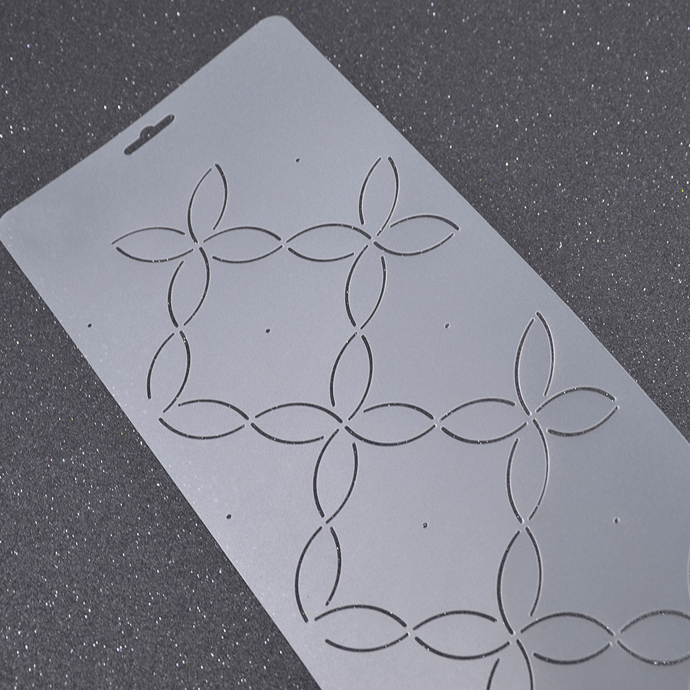 Transparent Plastic Quilting Stencil DIY Stitch Craft Coin Flower Design 1pc eBay
