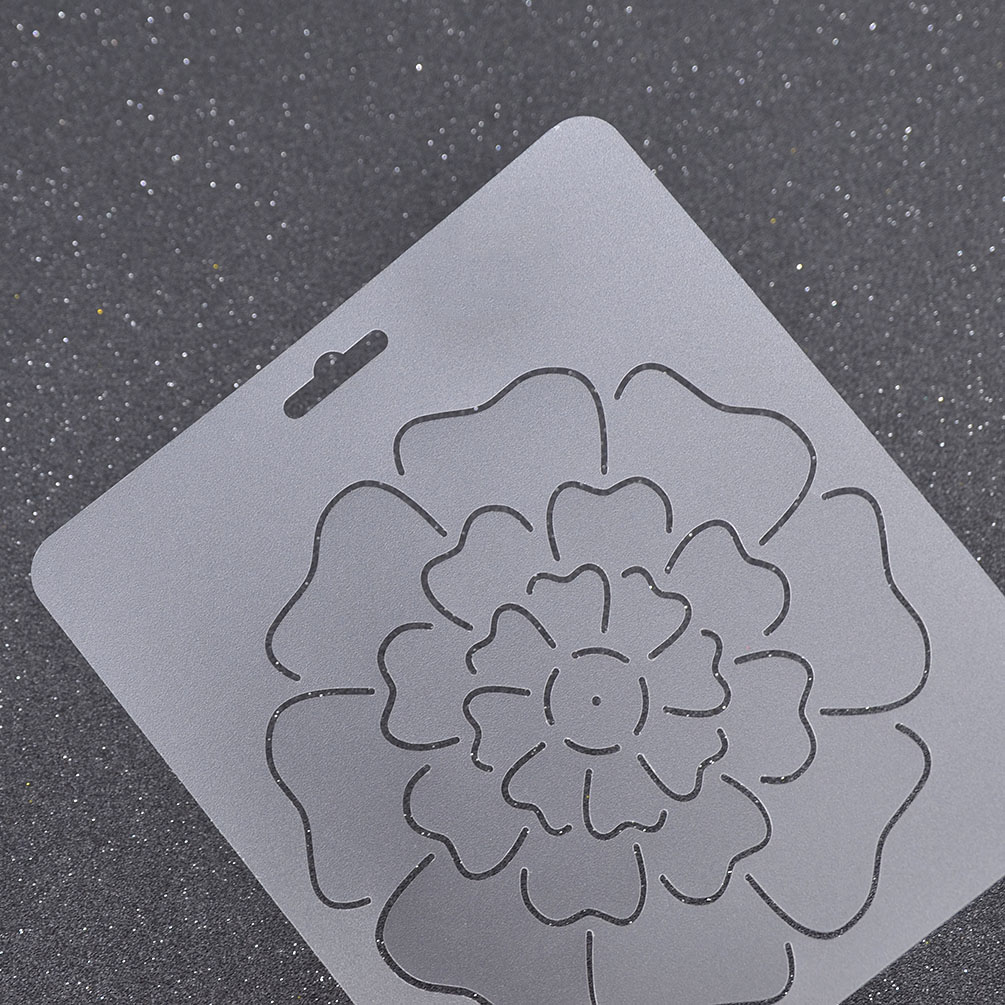 Transparent Plastic Quilting Stencil DIY Stitch Craft Coin Flower Design 1pc eBay