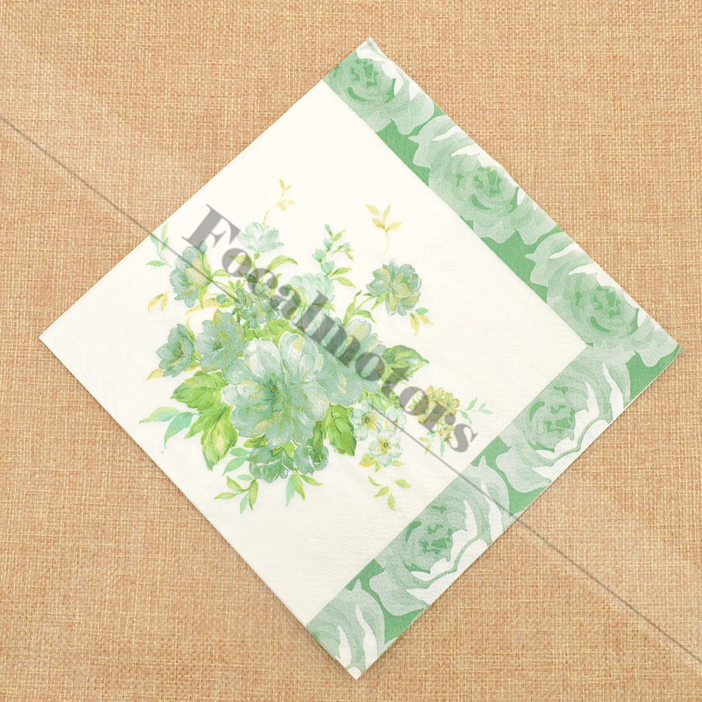 Paper Napkins Floral Dot Printed Weddding Party Dinner Favor Supplies