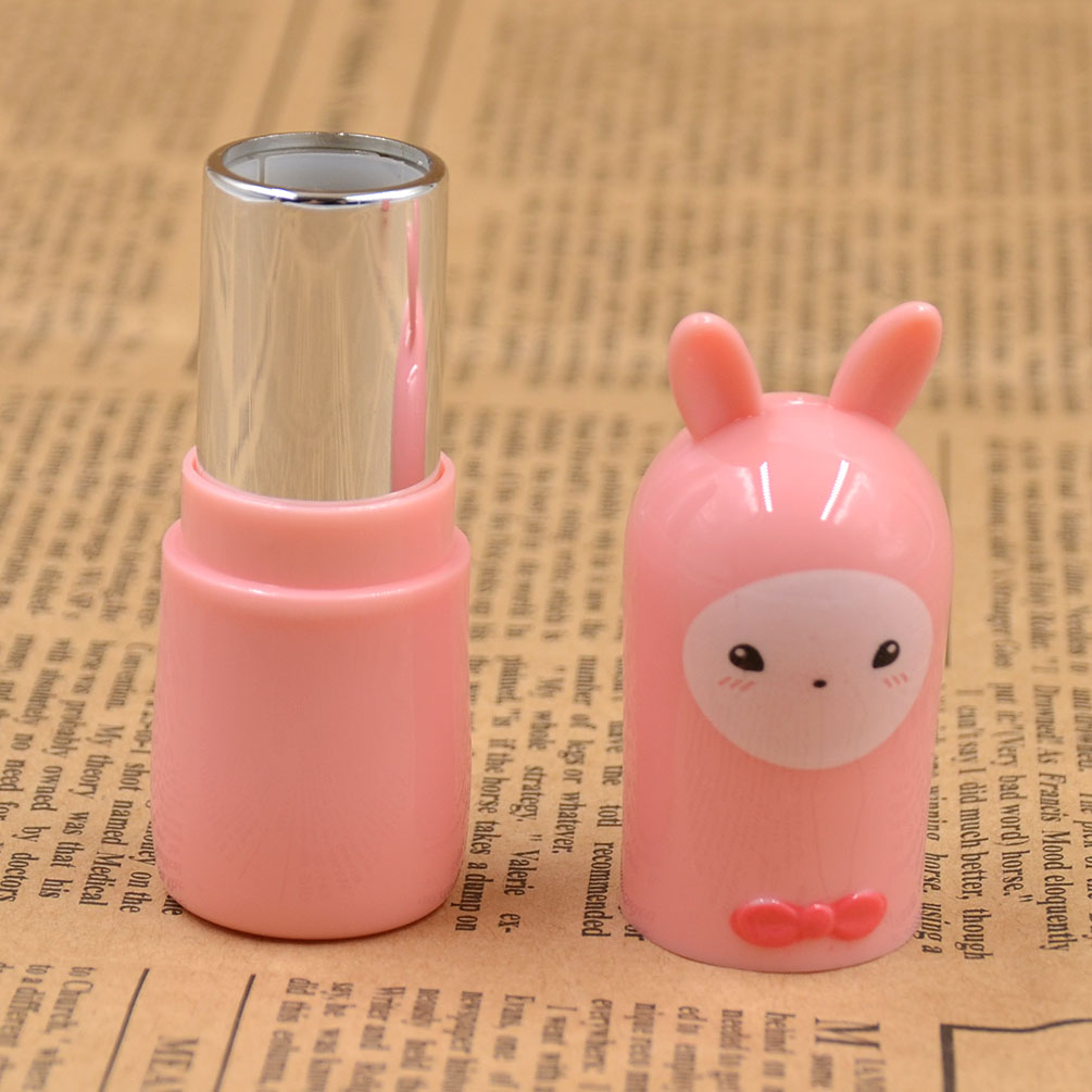 3pcs Cartoon Animals Lip Balm Tube Lipstick Containers Pink Cat Alpaca