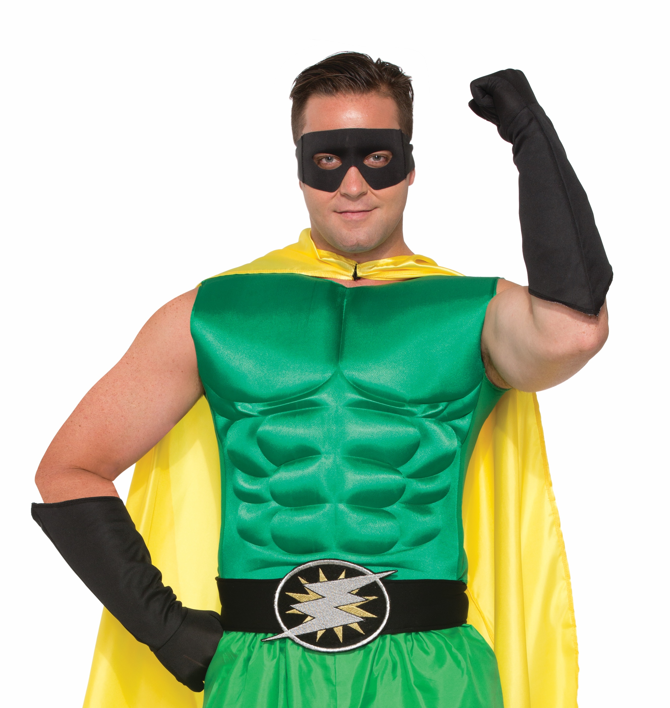 Men�s Adult Super Hero Muscle Chest Costume Shirt Halloween Cosplay One