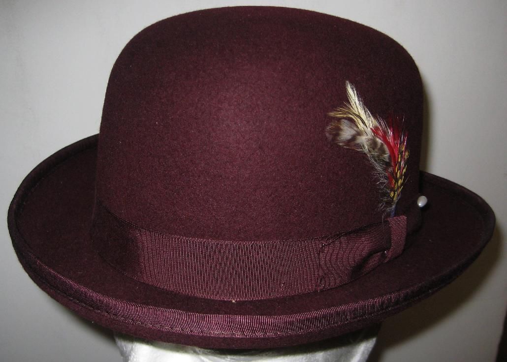 New Men's 100 Wool Derby Bowler Hat All Sizes & Colors eBay
