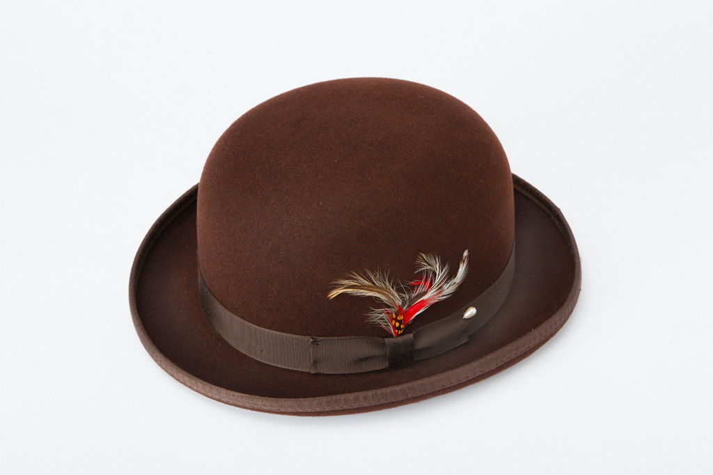New Men's 100 Wool Brown Derby Bowler Hat All Sizes eBay