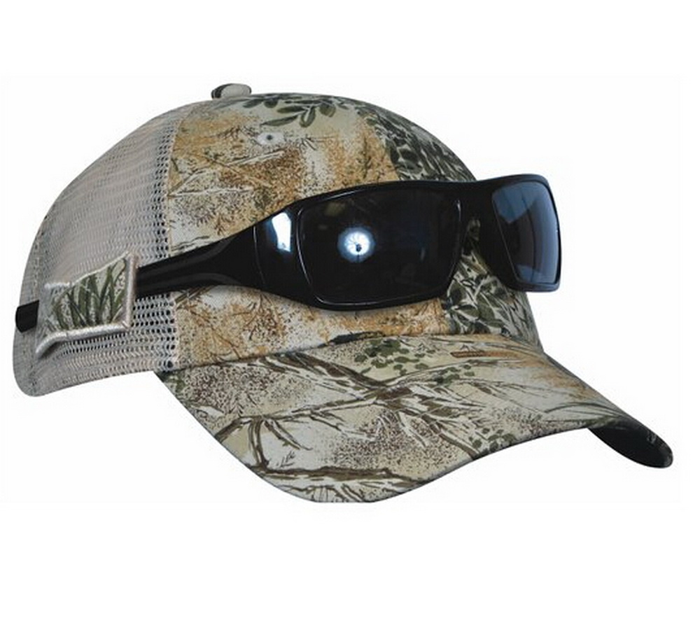 Kc Cap® Unisex Hunting Cap Camouflage Mesh Hat Visor W Sunglass Holder