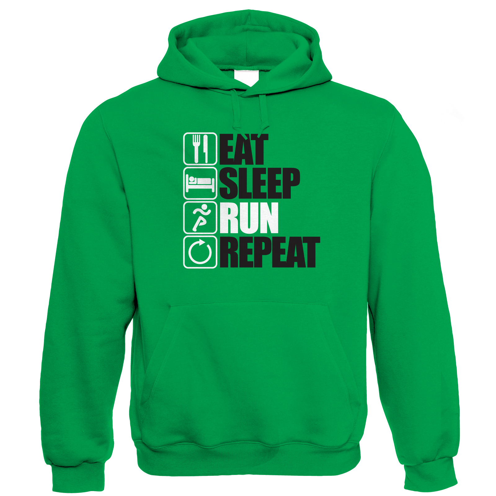 Eat Sleep Run Repeat Hoodie Jogging, Marathon, Parkour, Free Running