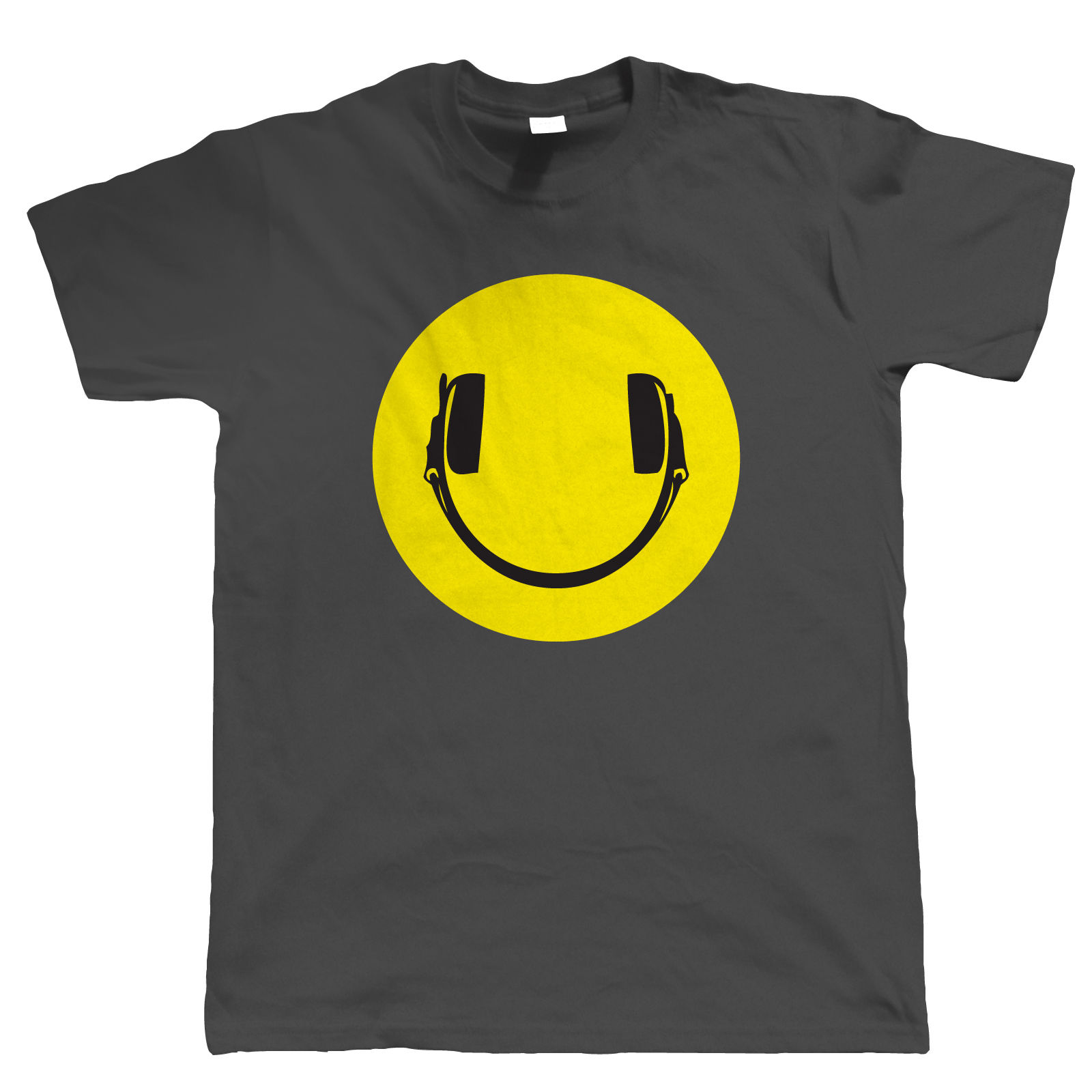 Smiley Face Headphones, DJ Rave Mens T Shirt eBay