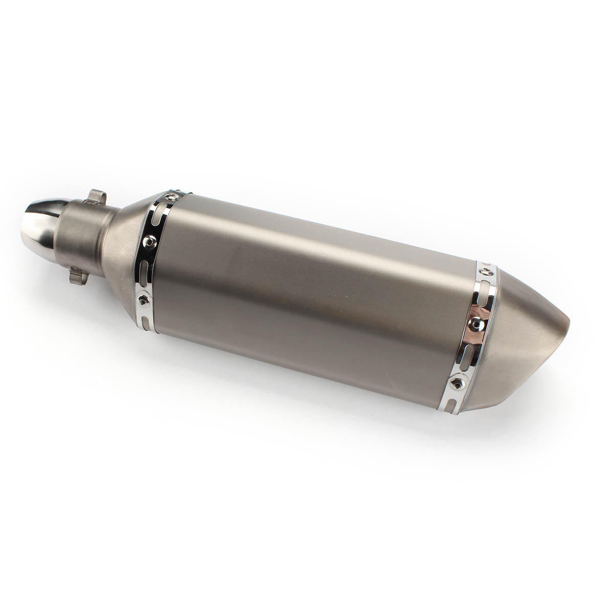 Motorcycle Titanium Pipe 51mm Stainless Exhaust Muffler w/Removable