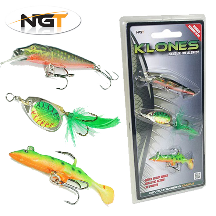 NGT Klone Soft Fishing Lures Pike Perch Zander Trout Plugs Spinner 3