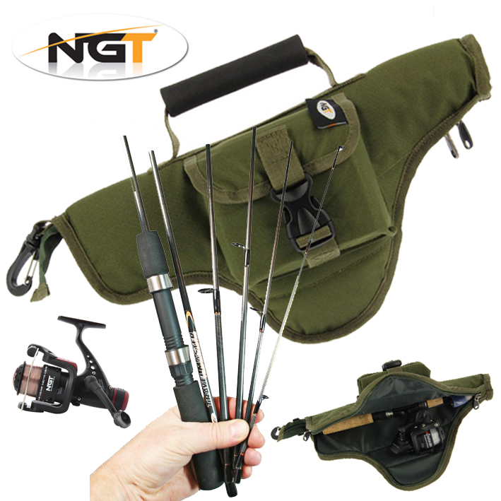 NGT 480 Padded Rod Holdall for Small Travel & Telescopic Rods with Belt Clip eBay