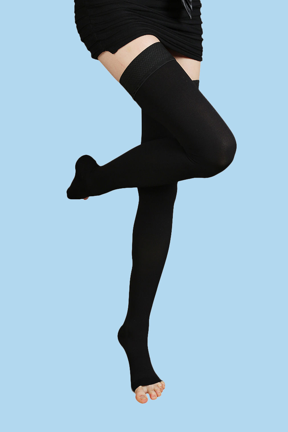 Womens Compression Stockings Thigh High Varicose Support Socks Closed