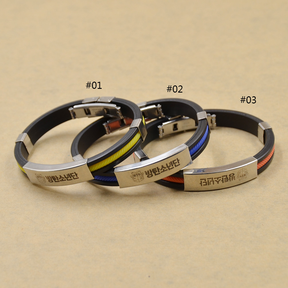 Bangtan Boys Wristband Kpop Star BTS Bangle Titanium Steel Bracelet