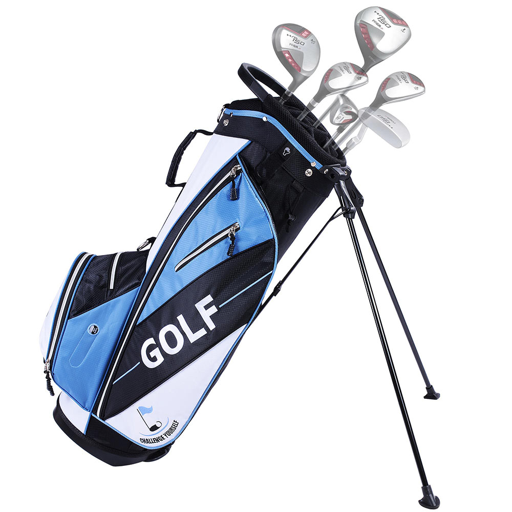 Golf Club Lightweight Stand Carry Cart Bag 14 Way Divider Top 7 Pockets