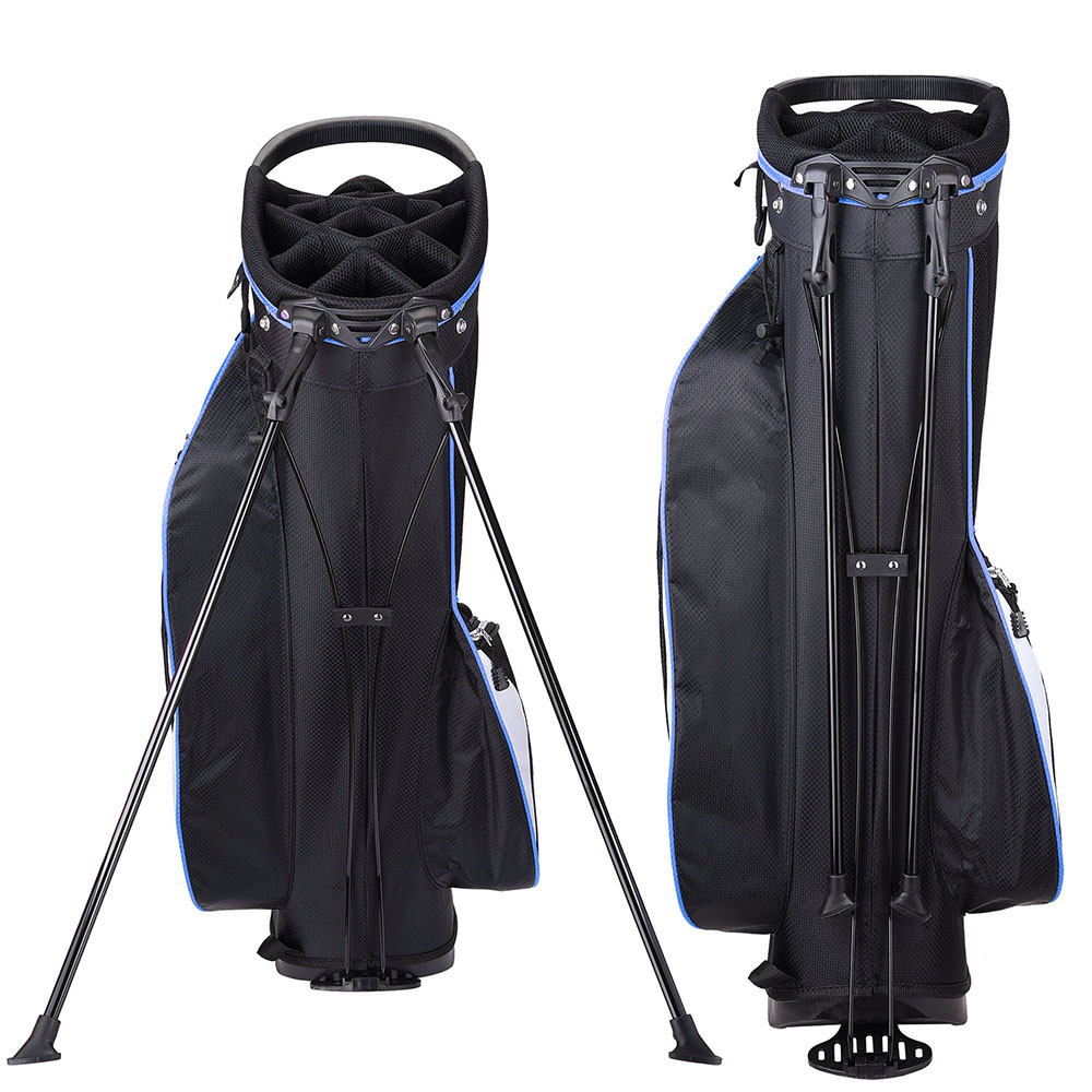 Golf Club Lightweight Stand Carry Cart Bag 14 Way Divider Top 7 Pockets