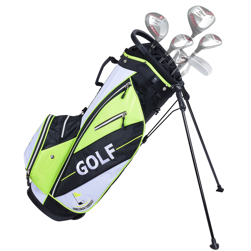 Golf Club Lightweight Stand Carry Cart Bag 14 Way Divider Top 7 Pockets