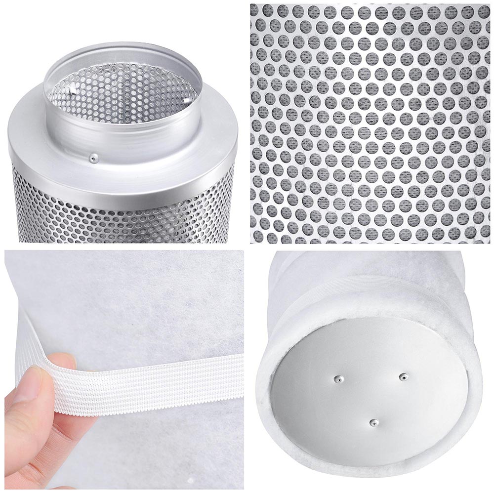 4" 6" Activated Carbon Filter Air Extractor Fan Grow Tent Hydroponics