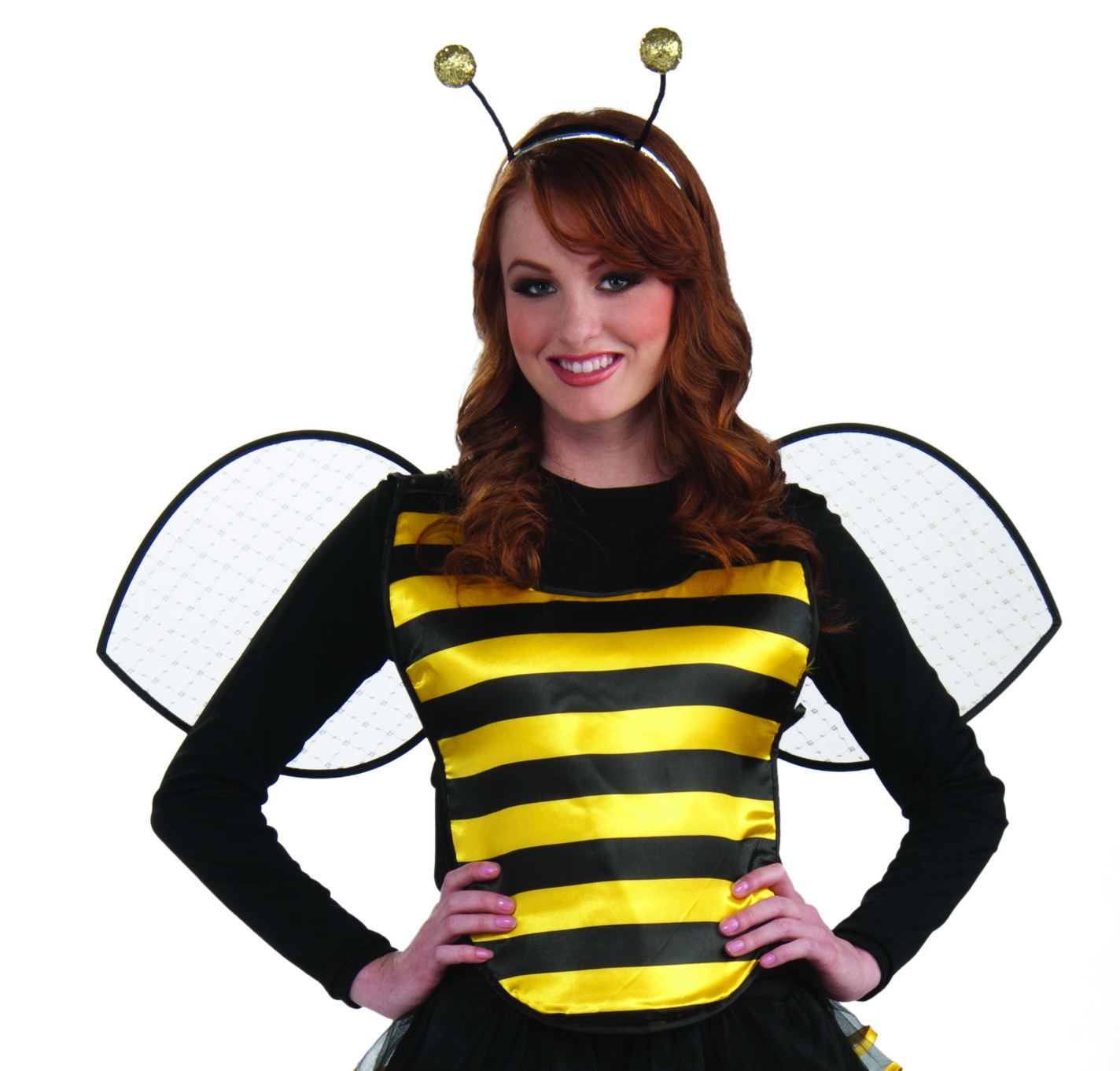 Bumble Honey Bee Bug Kit Set Wings Antennae Headband Womens Costume