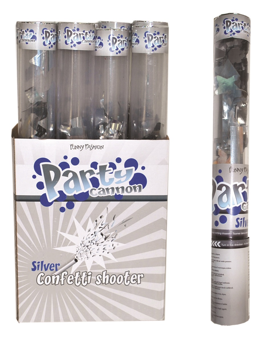 16" Silver Confetti Cannon Shooter Party Popper Years Eve Nye Dj Supply