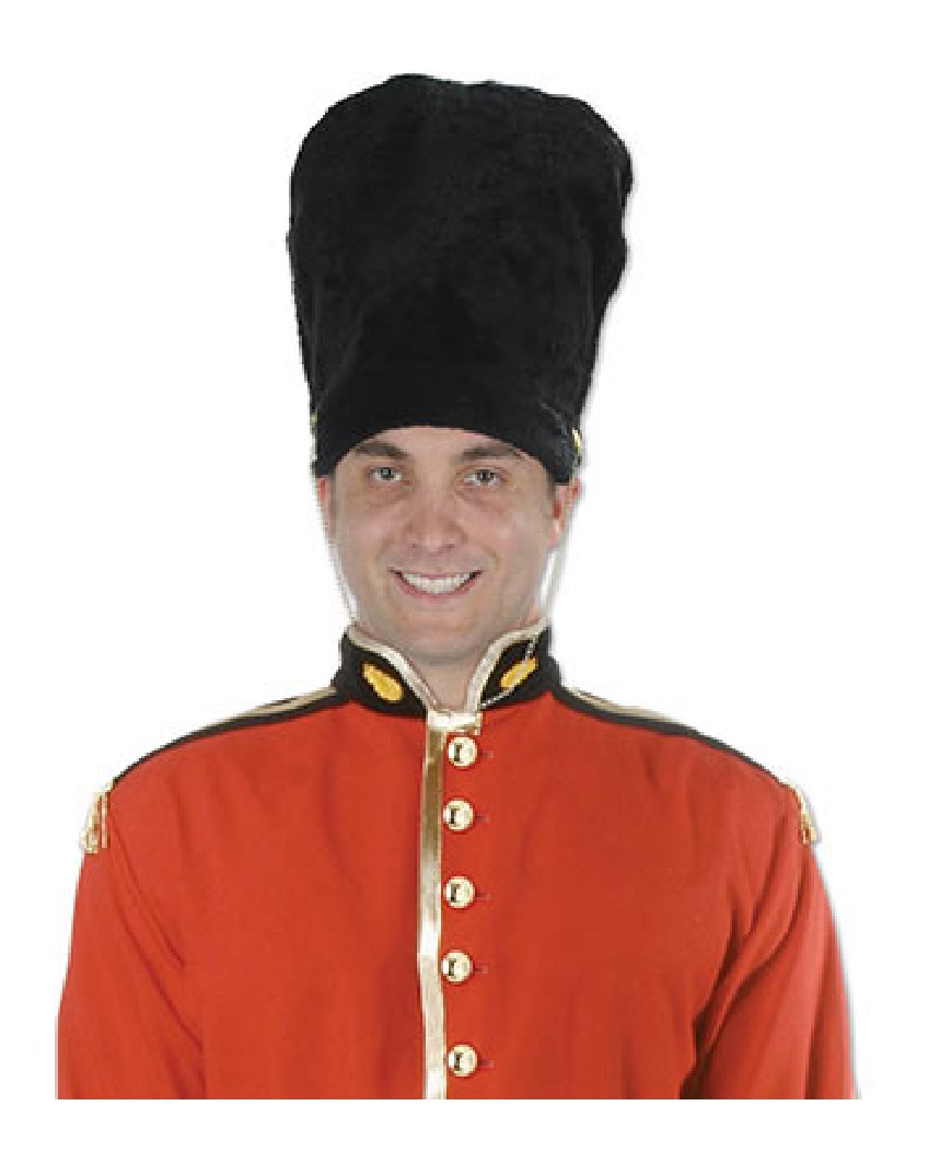 British Royal Guard Bearskin Hat English Military Toy Soldier Fur Black